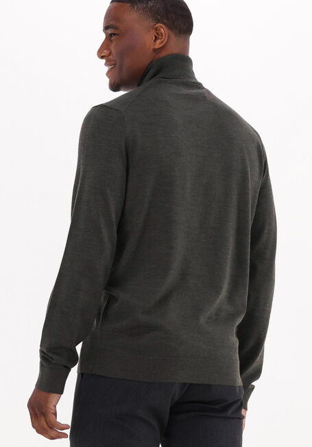 Groene SELECTED HOMME Coltrui TOWN MERINO COOLMAX KNIT ROLL B - large