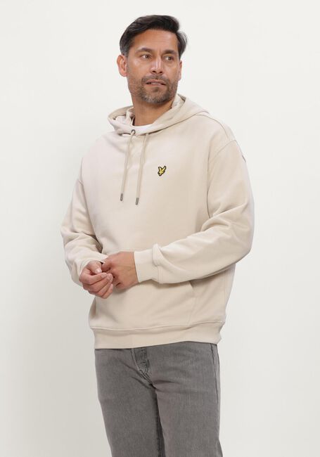 Beige LYLE & SCOTT Sweater HEAVYWEIGHT LOOPBACK PULLOVER HOODIE - large