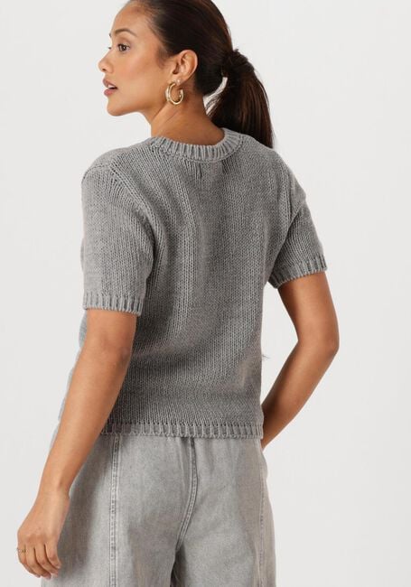 Grijze WITHBLACK Tops & T-shirts WBLELINORE SS KNIT TEE - large