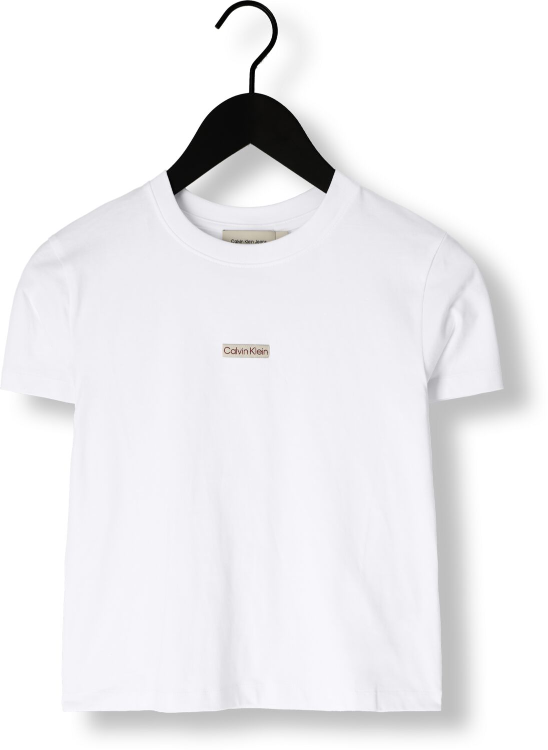 CALVIN KLEIN Dames Tops & T-shirts Placed Institutional Baby Tee Wit