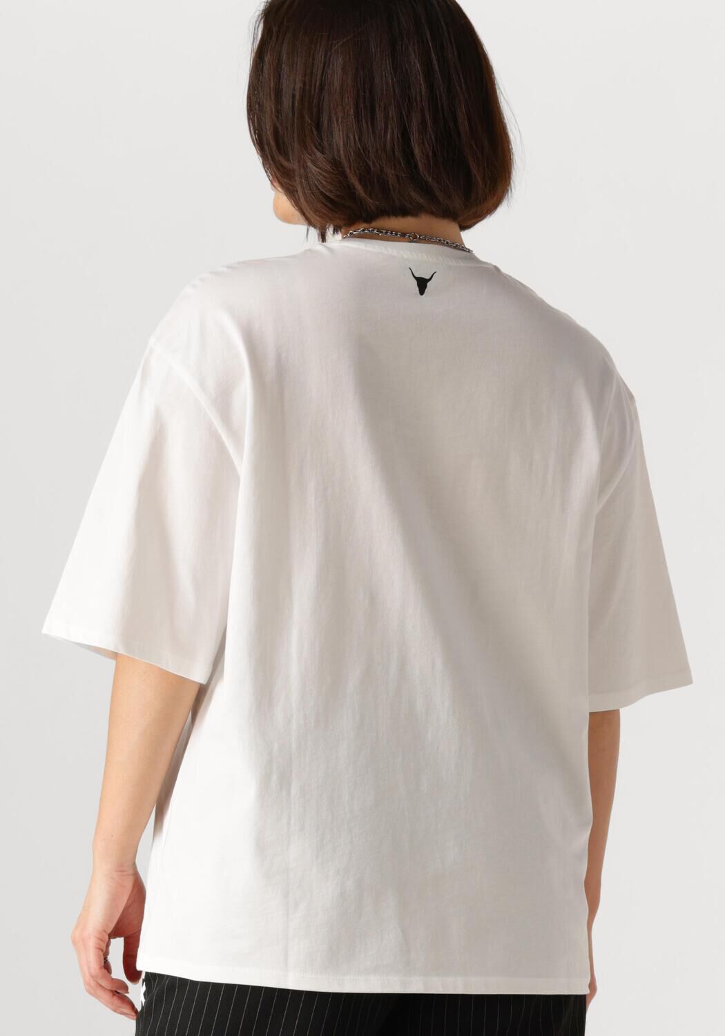 ALIX THE LABEL Dames Tops & T-shirts Ladies Knitted The Label Tshirt Wit