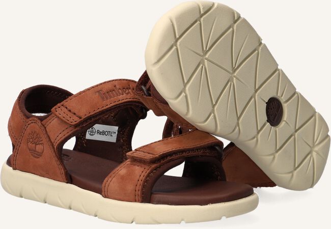 Bruine TIMBERLAND Platte sandalen NUBBLE SANDAL LTHR 2 STRAP Bruine TIMBERLAND Platte sandalen NUBBLE SANDAL LTHR 2 STRAP - large