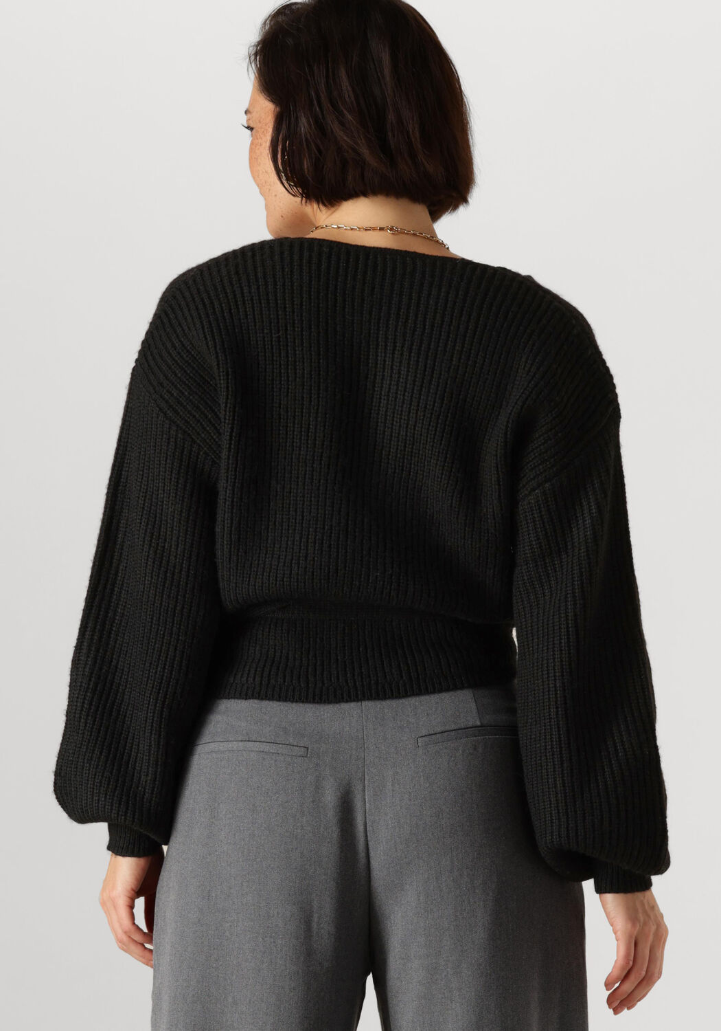 ANOTHER LABEL Dames Truien & Vesten Abby Knitted Cardigan Zwart