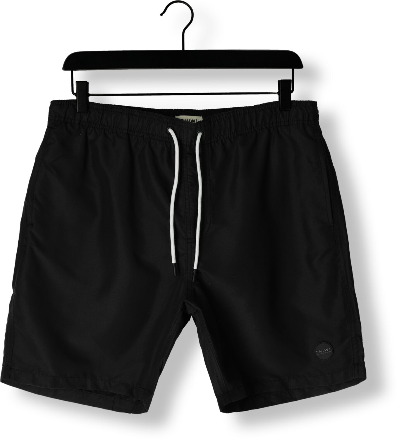 SHIWI Heren Zwembroeken Men Mike Swim Shorts 7 Inch Solid Zwart