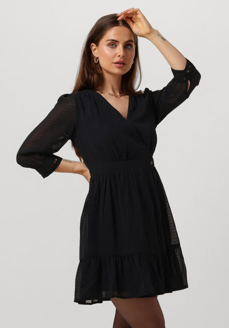 Zwarte SCOTCH & SODA Mini jurk WRAP MINI DRESS - large