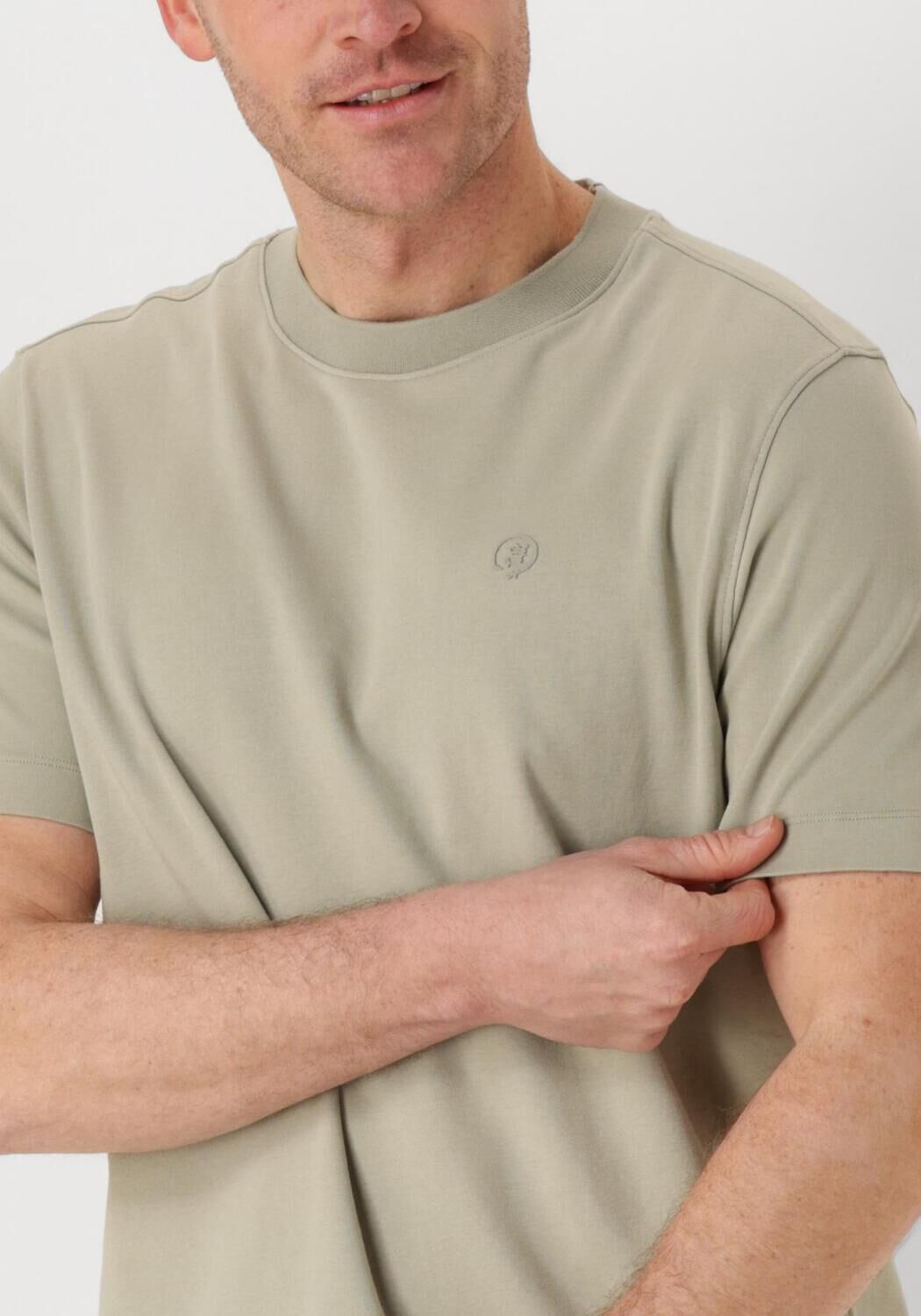 CAST IRON Heren Polo's & T-shirts Short Sleeve R-neck Regular Fit Interlock Groen