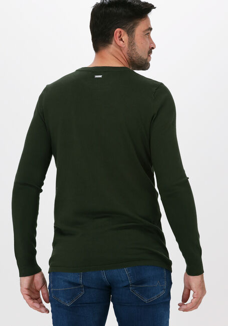 Donkergroene PUREWHITE Trui ESSENTIAL KNIT CREWNECK - large