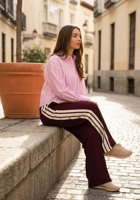 Bordeaux CATWALK JUNKIE Wijde broek SIDE BUTTON TRACKSUIT TROUSERS - large