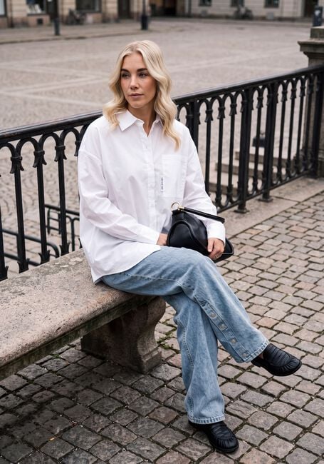 Witte ALIX THE LABEL Blouses LADIES WOVEN OVERSIZED BLOUSE - large