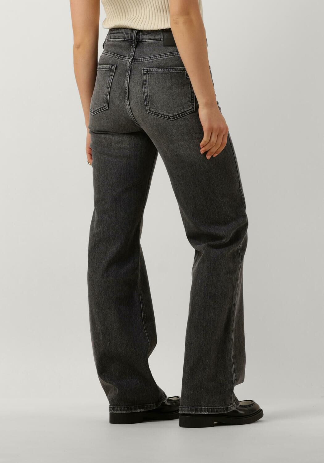 MY ESSENTIAL WARDROBE Dames Jeans 35 The Louis 139 High Wide Y Donkergrijs