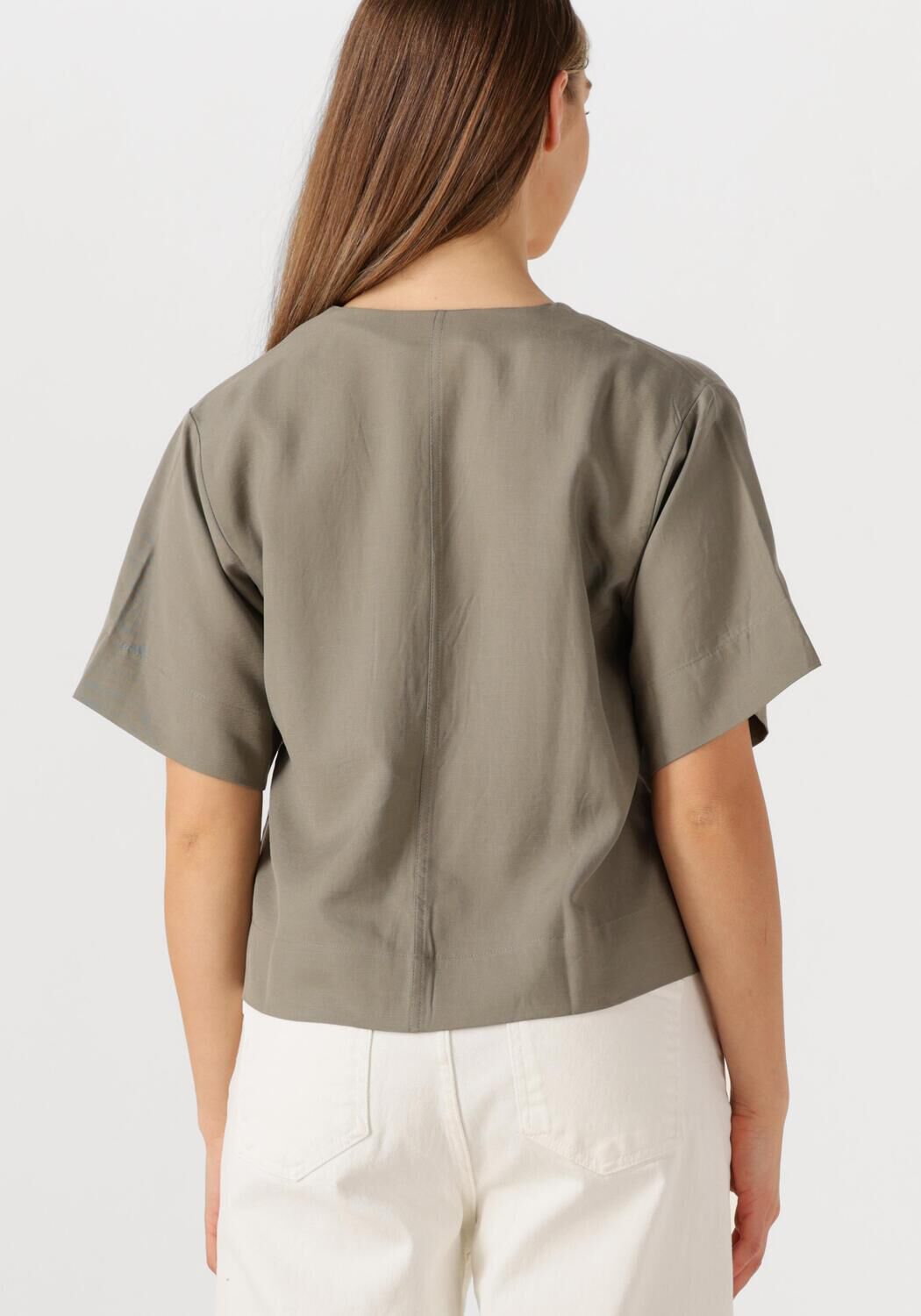SELECTED FEMME Dames Blouses Slfnatuk 2 4 Boxy Tie Top Groen