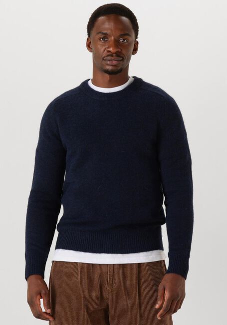 Donkerblauwe SELECTED MEN Trui SLHRAI LS KNIT CREW NECK NOOS - large