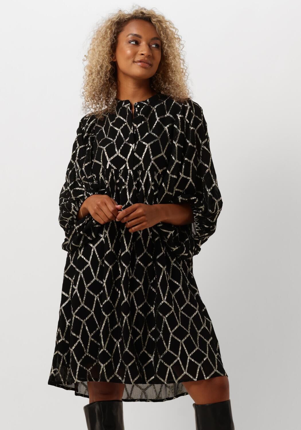 Bruuns Bazaar Elegante Women Scomebbsarina Zwarte Jurk Black Dames