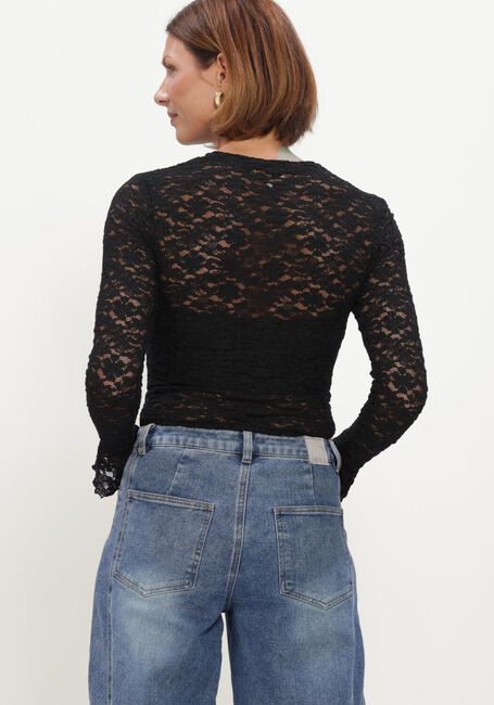 Zwarte NOTRE-V Top NV-HILLECHIEN LACE TOP - large