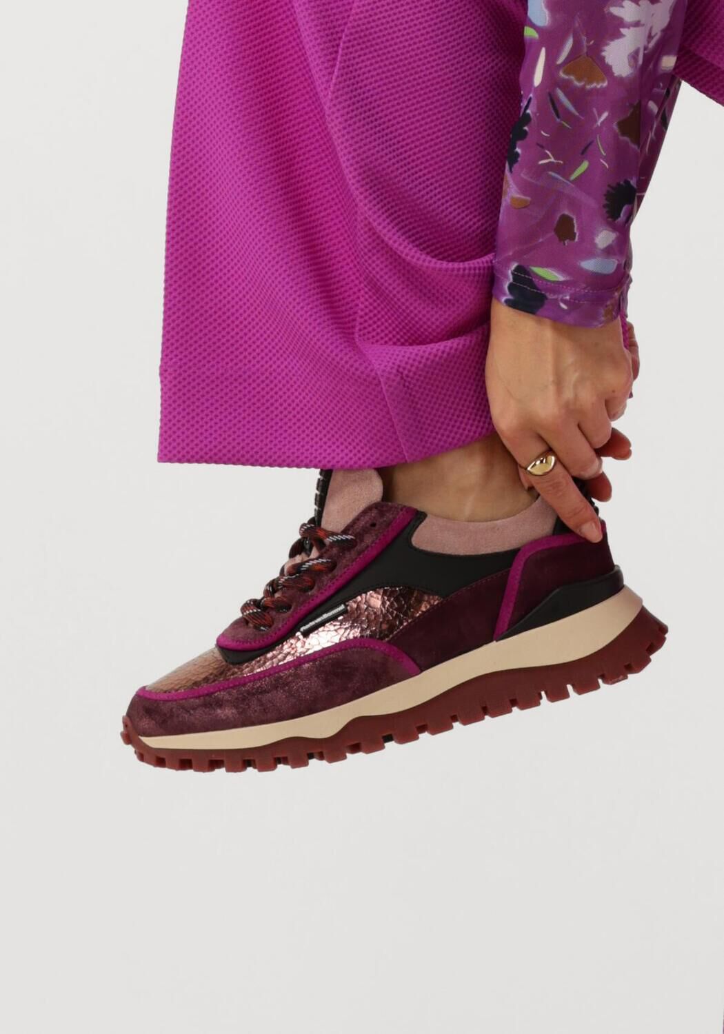 Rode FLORIS VAN BOMMEL Lage sneakers GROMMI 02.03 - large