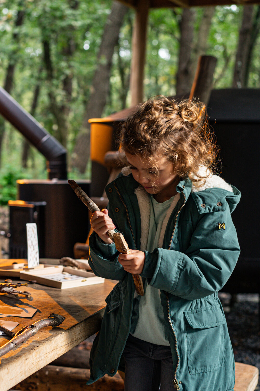 Donkergroene KOKO NOKO Parka's Q52968 - large