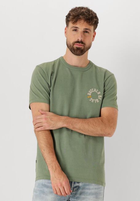 Groene BUTCHER OF BLUE T-shirt ARMY CIRCLE TEE - large