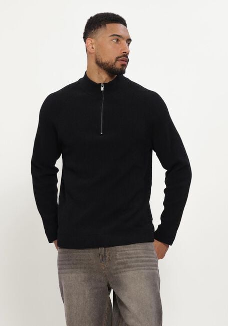 Zwarte JC RAGS Trui PULLOVER HALF ZIP EMILE - large