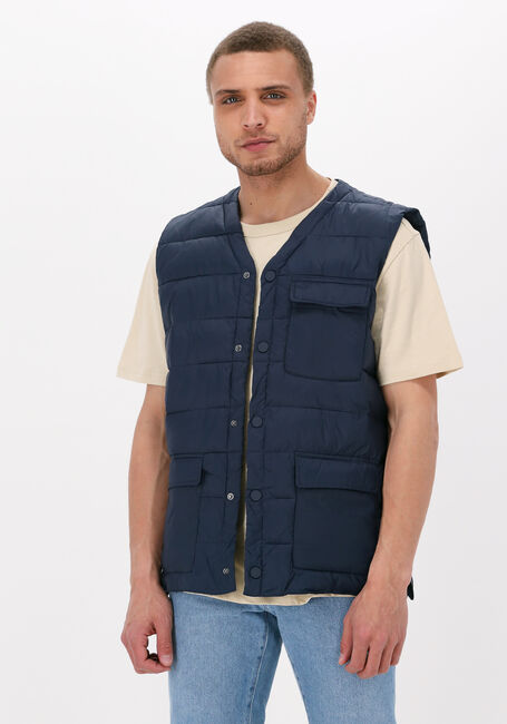 Blauwe ANERKJENDT Bodywarmer AKRASMUS PADDED GILET - large