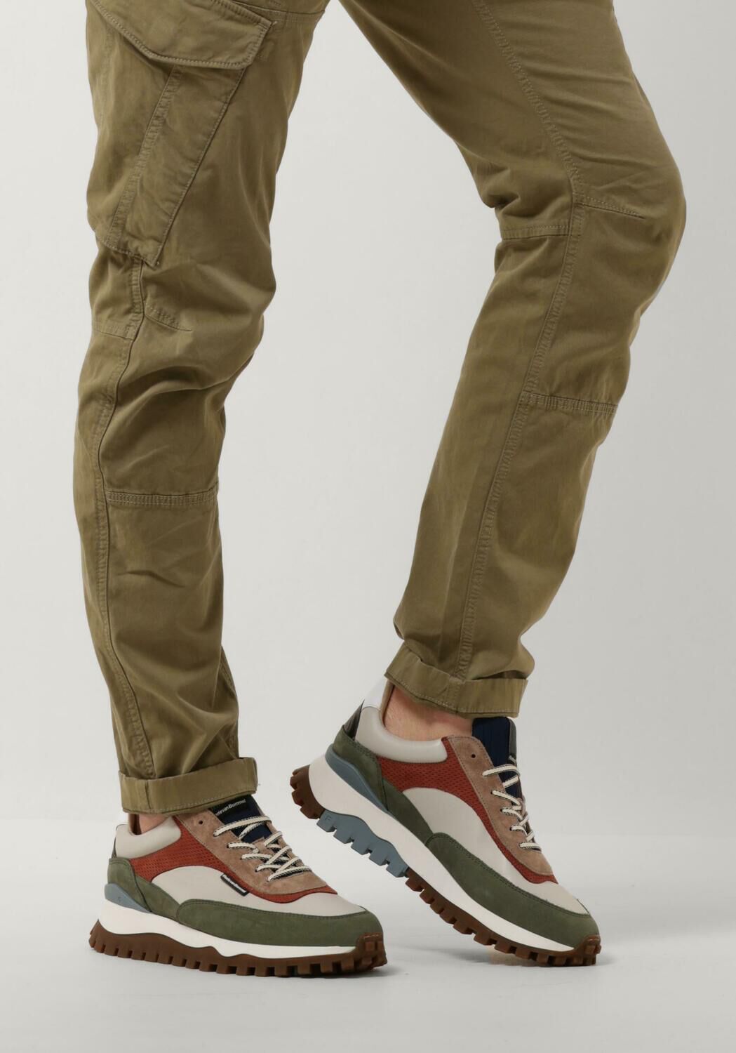 Groene FLORIS VAN BOMMEL Lage sneakers SFM-10157  DE GROMMER - large