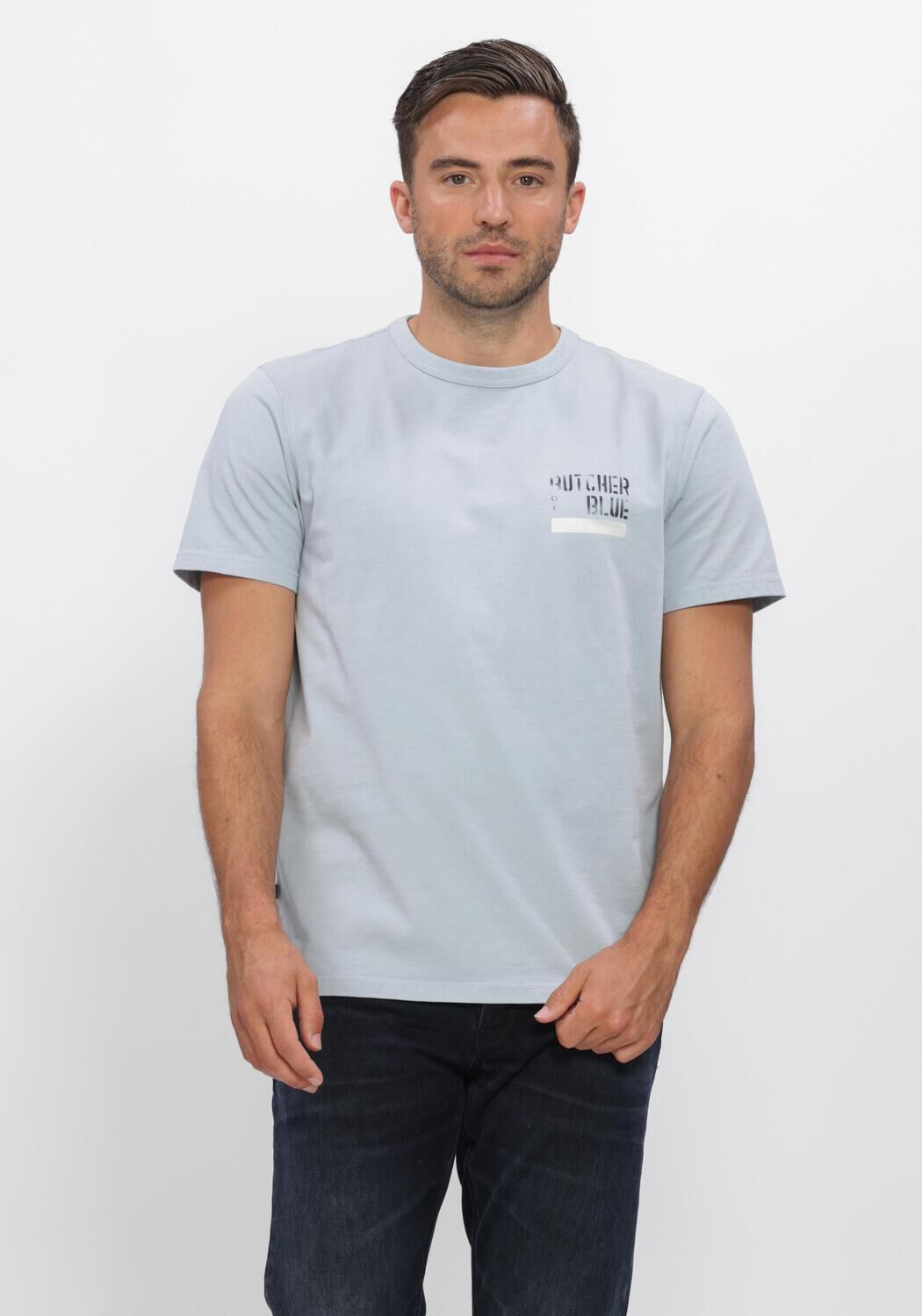 Lichtblauwe BUTCHER OF BLUE T-shirt ARMY BRUSH TEE - large
