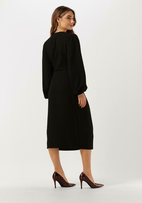 Zwarte NEO NOIR Midi jurk ONASSIS SOLID WRAP DRESS - large