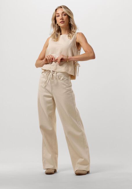 Beige NEO NOIR Top SVETLANA LINEN TOP - large