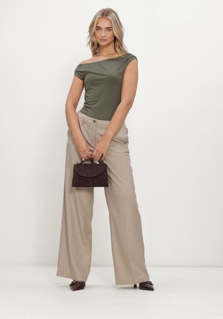 Khaki MODSTR&Ouml;M Tops & T-shirts HIMAMD OFF-SHOULDER TOP - large