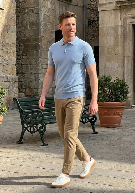 Lichtblauwe SAINT STEVE Polo CHRIS - large