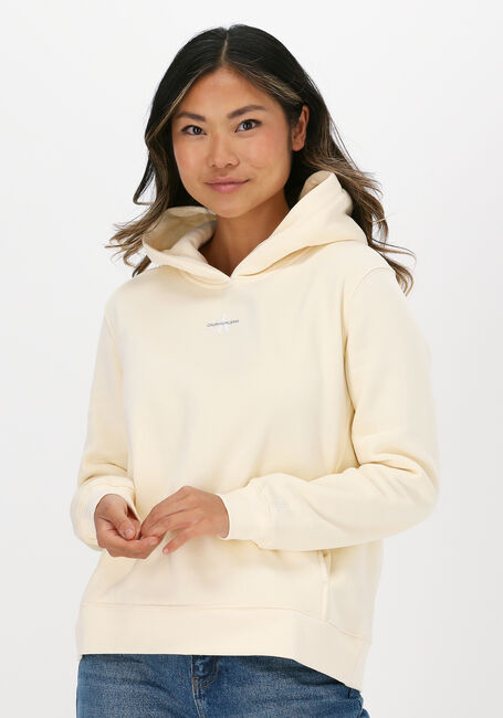 Creme CALVIN KLEIN Sweater MICRO MONOGRAM HOODIE 7 - large