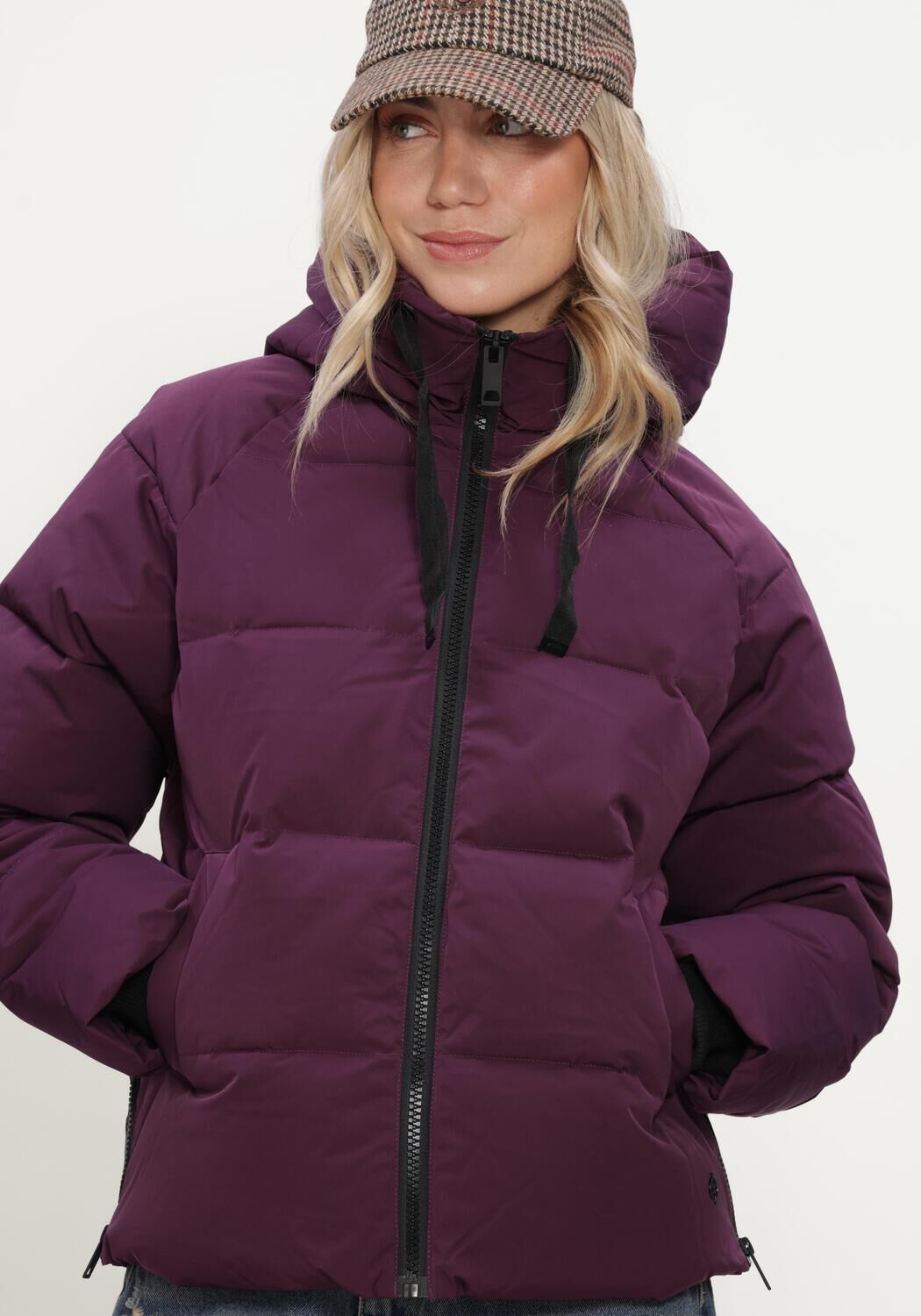 Plum MSCH COPENHAGEN Gewatteerde jas MSCHPAVINARIA SHORT JACKET - large