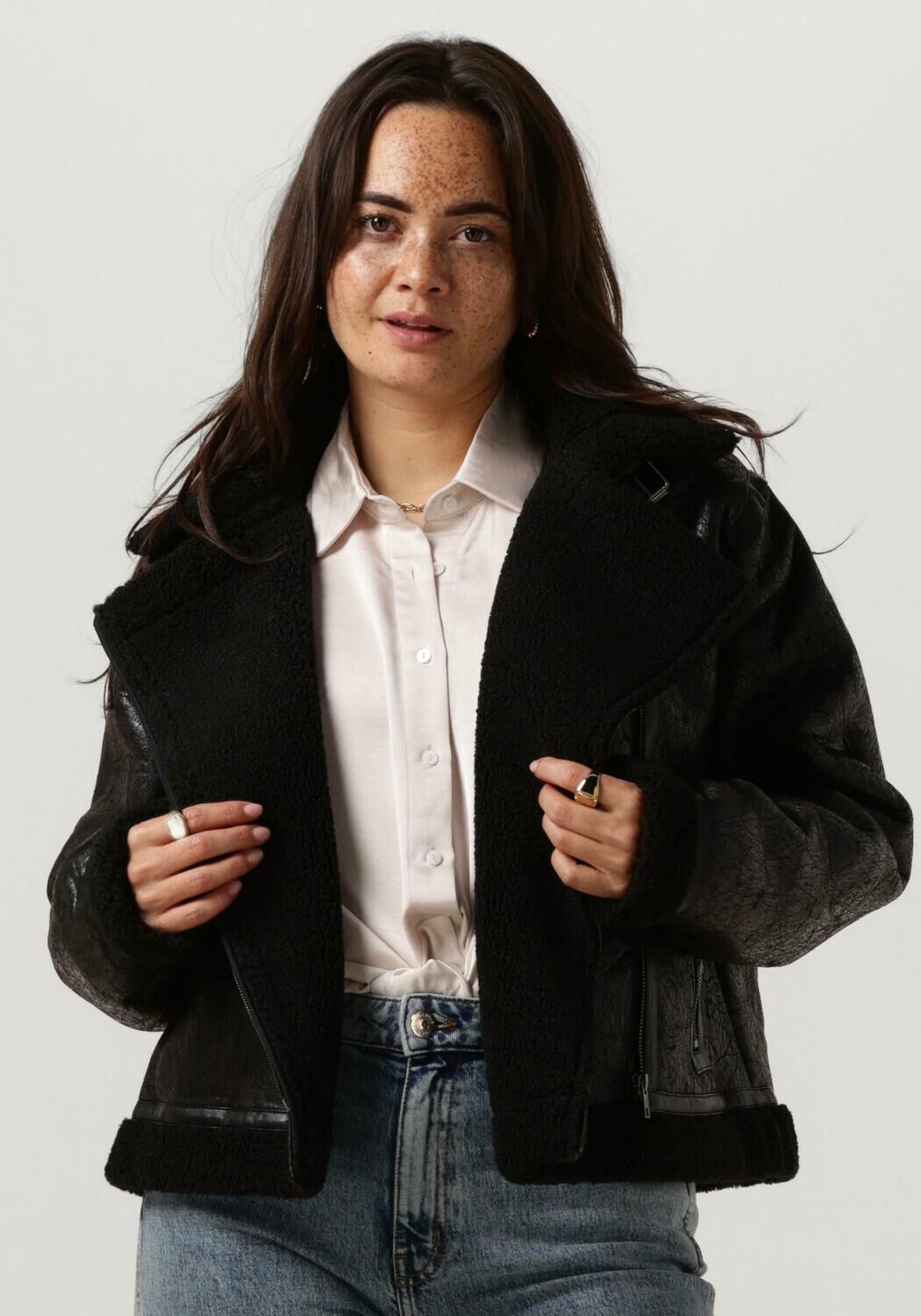 NEO NOIR Dames Jassen Sadie Teddy Jacket Zwart