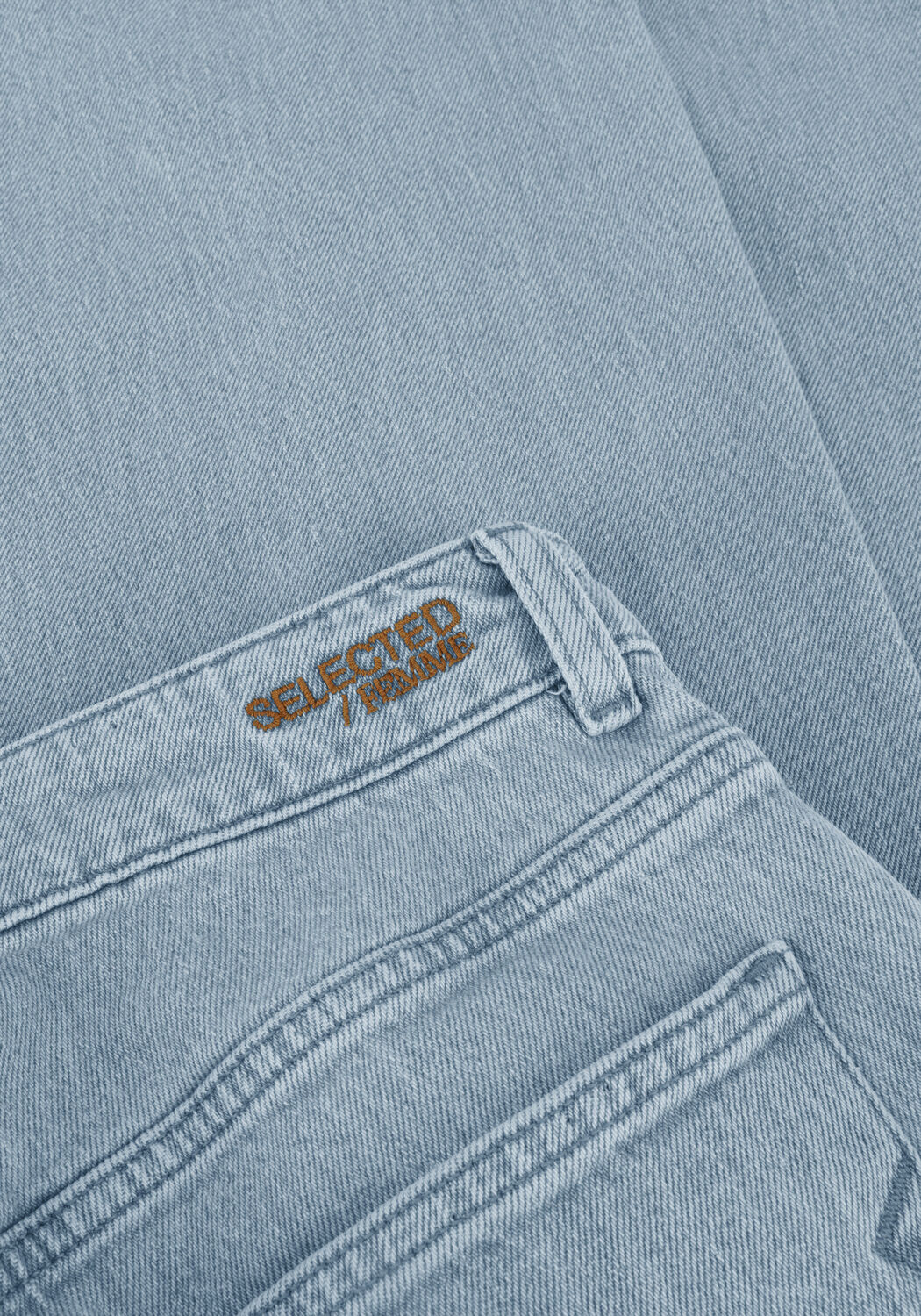 Lichtblauwe SELECTED WOMEN Wide jeans SLFALICE-N HW WIDE LON - large