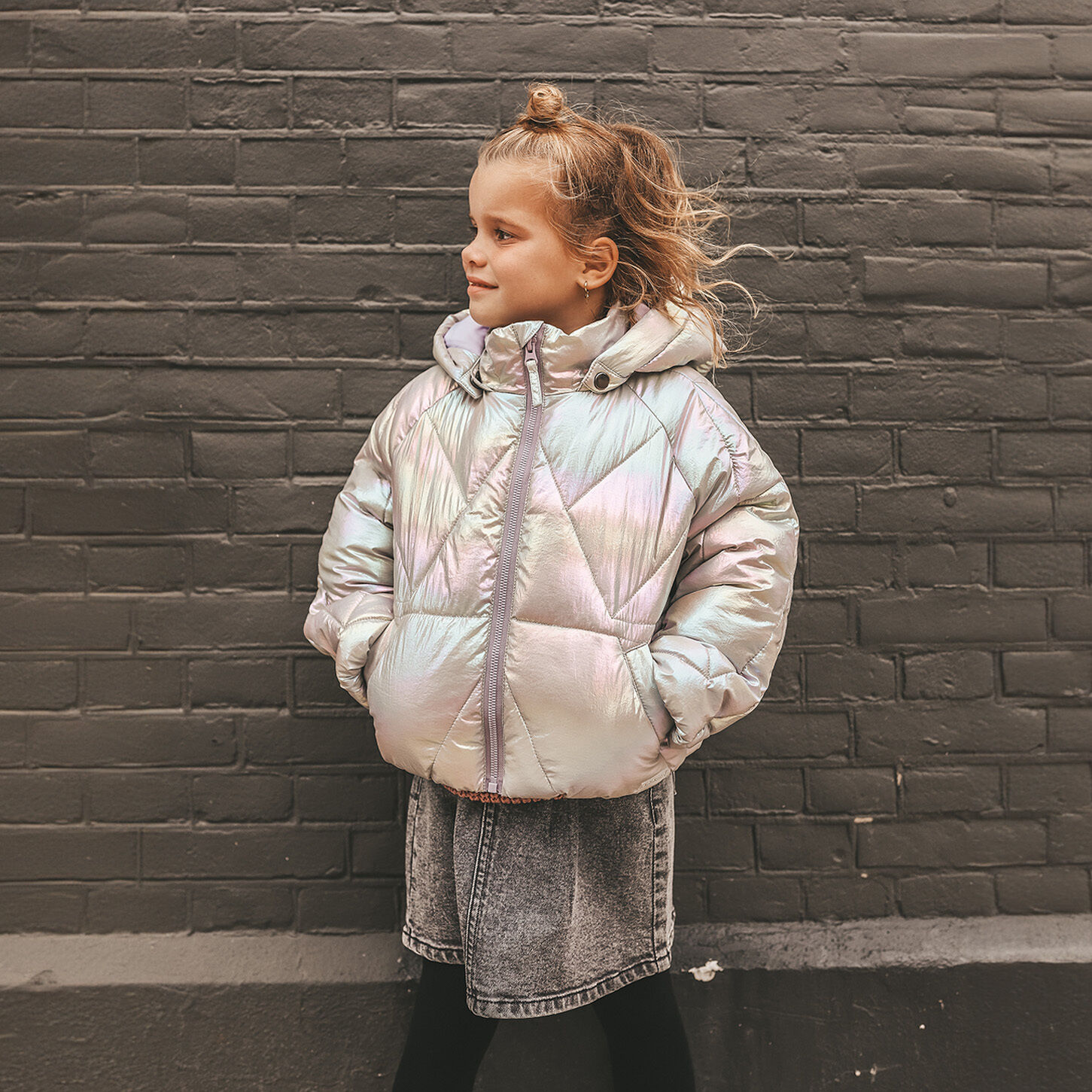 YOUR WISHES Meisjes Jassen Otta Puffer Coat Zilver