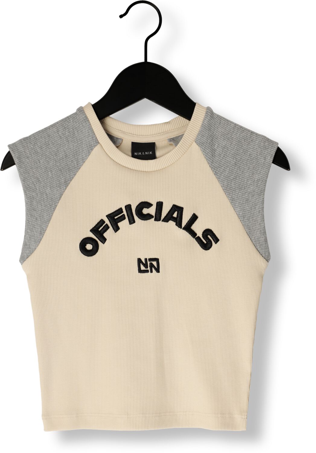 NIK & NIK Meisjes Tops & T-shirts Officials Aglan Rib Top Ecru