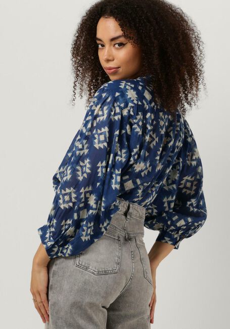 Blauwe BY-BAR Blouses LUCY MADRAS BLOUSE - large