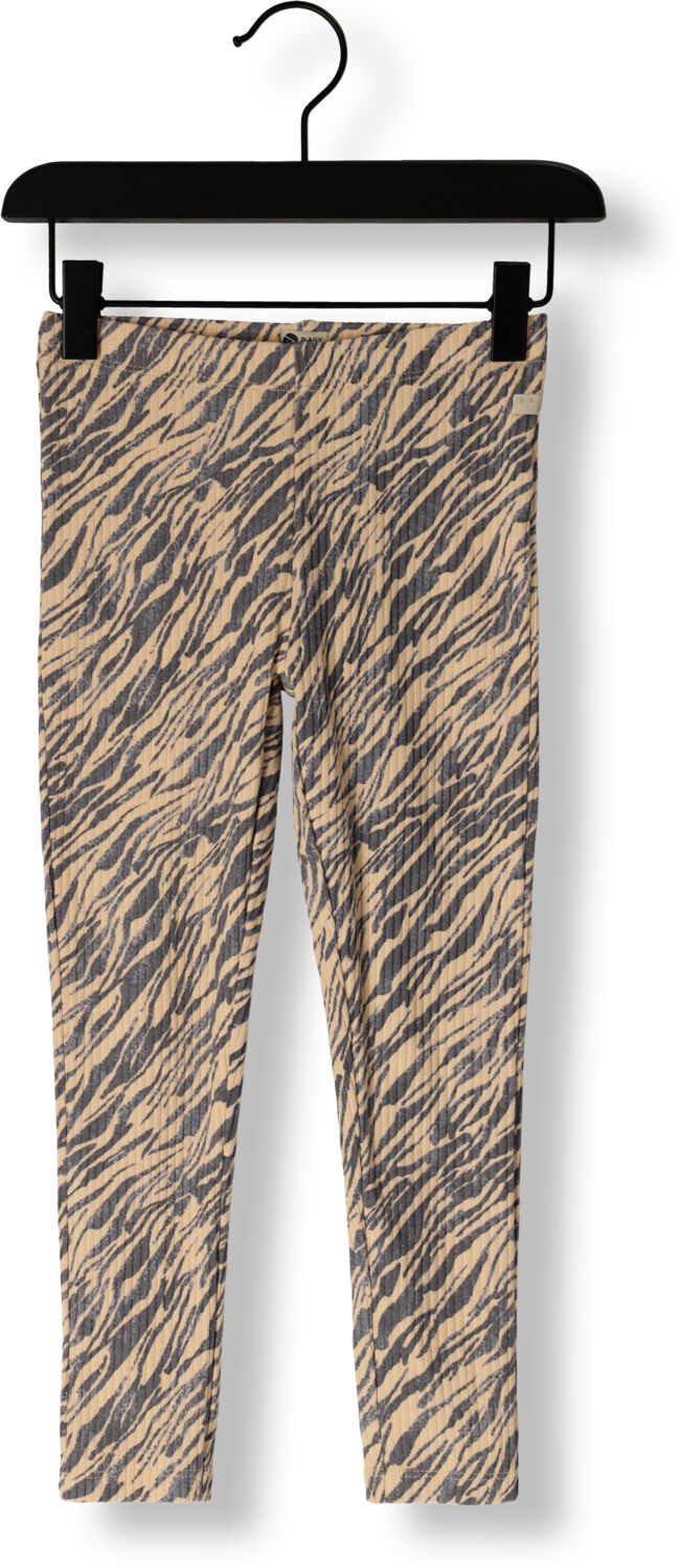 DAILY7 Meisjes Broeken Zebra Rib Pants Beige