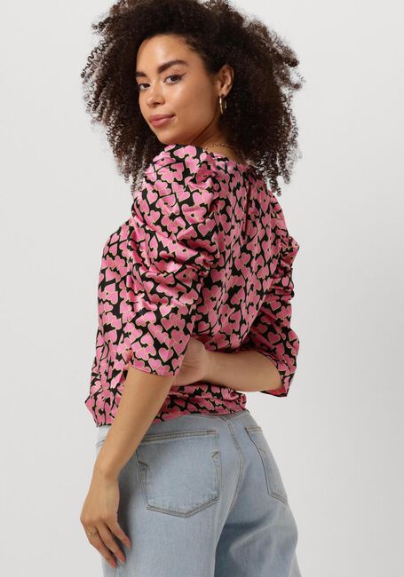 Roze CO'COUTURE Blouses FLASHY HEART DRAPE BLOUSE - large