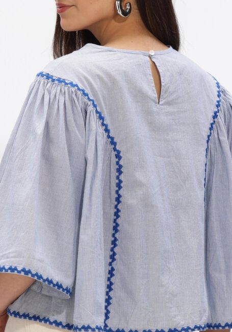 Blauwe BY-BAR Blouses DAVIN PIN STRIPE BLOUSE - large
