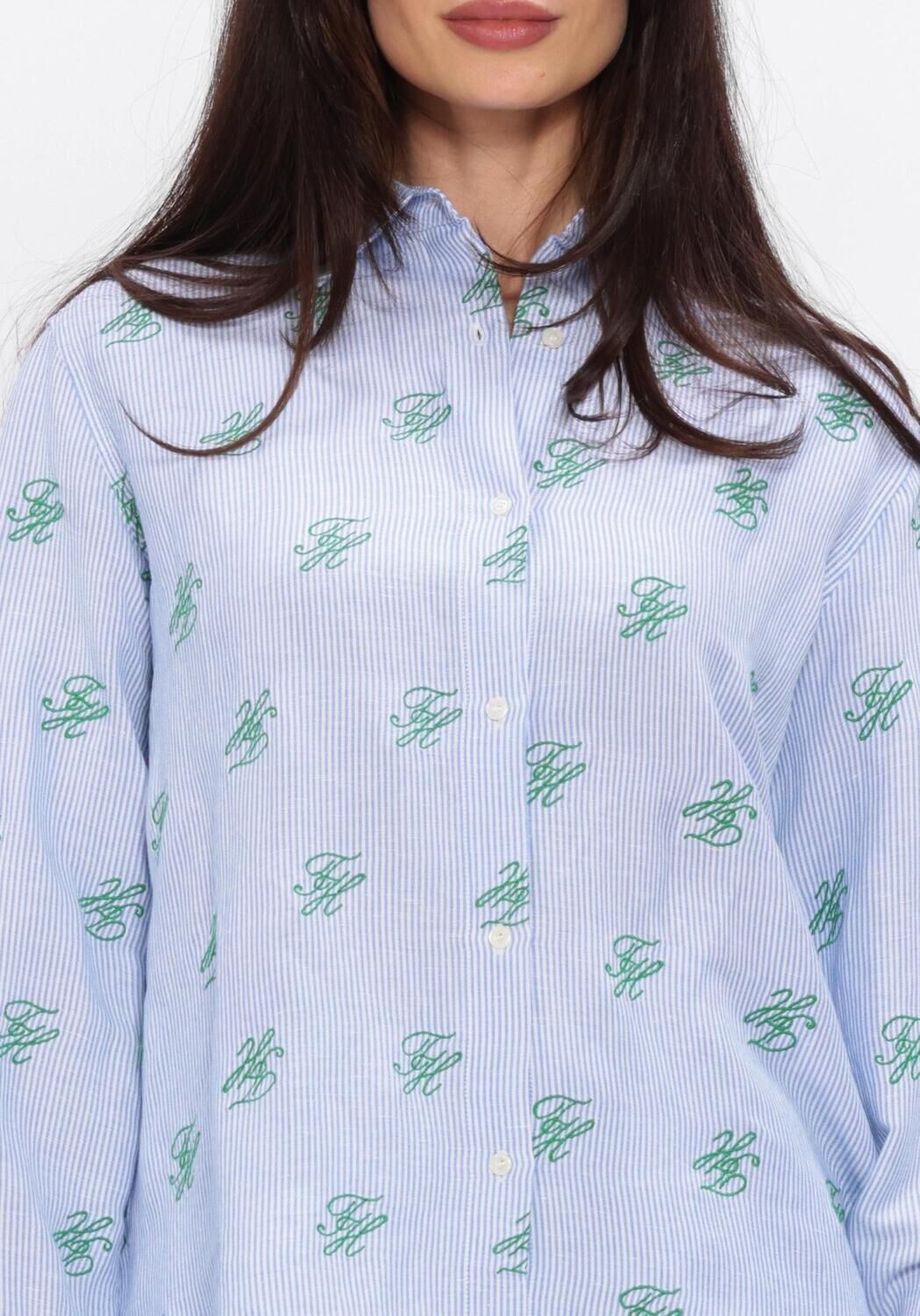 Blauwe TOMMY HILFIGER Blouses SWIMSHOP LINEN EASY FIT - large