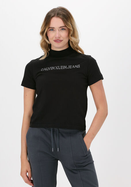 Zwarte CALVIN KLEIN T-shirt SHADOW LOGO TEE - large