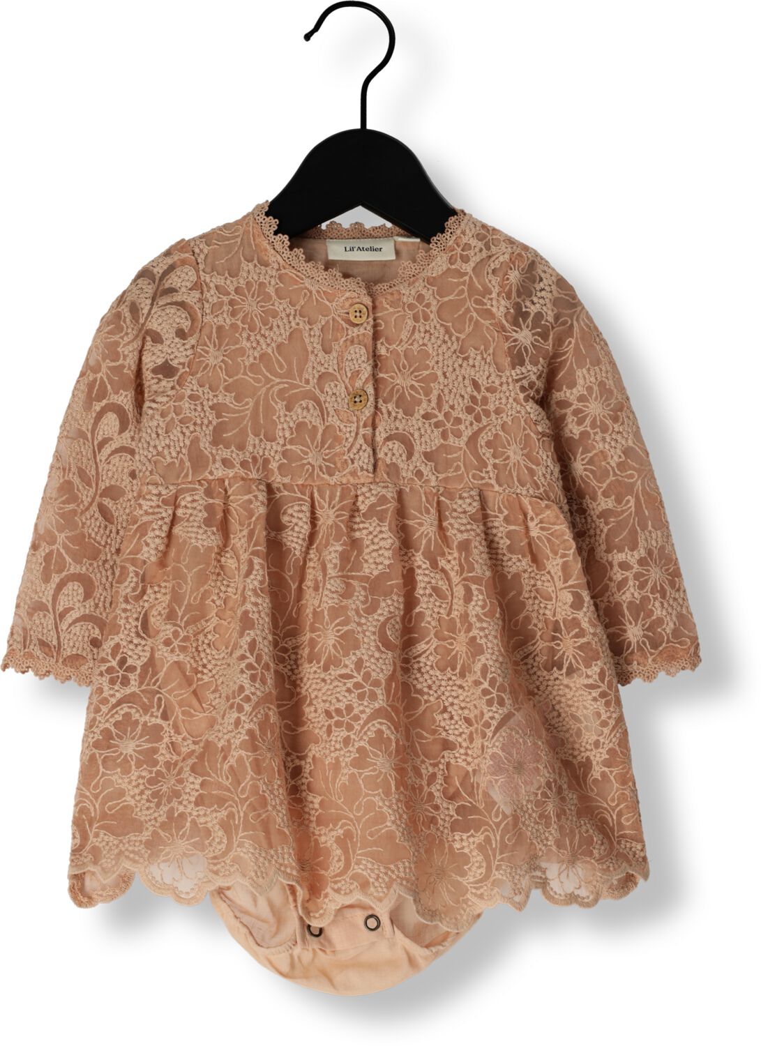 LIL' ATELIER Baby Jurken Nbfroseli Ls Loose Body Dress Lichtroze.