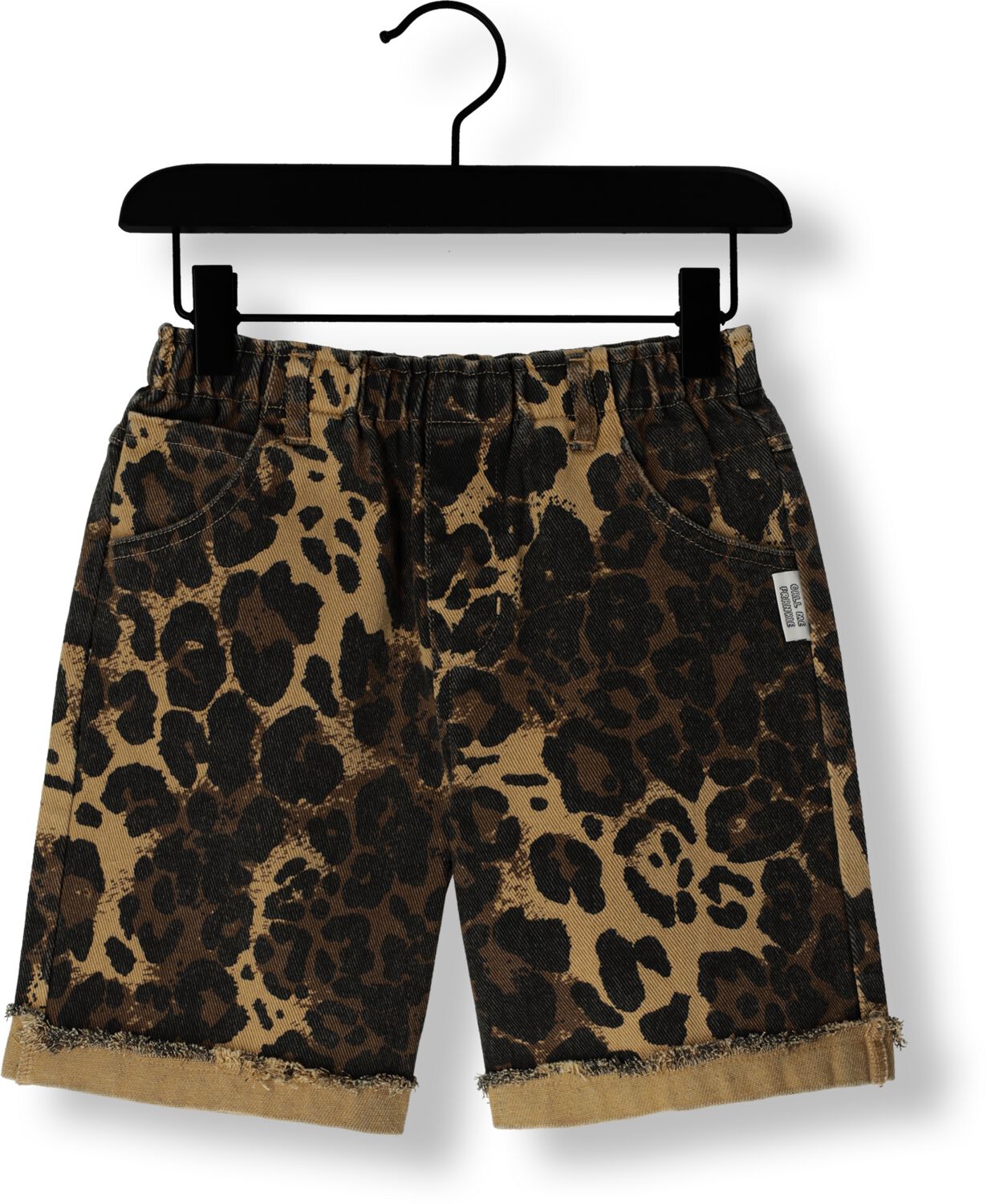 CALL ME FRANKIE Meisjes Jeans Leopard Shorts Bruin