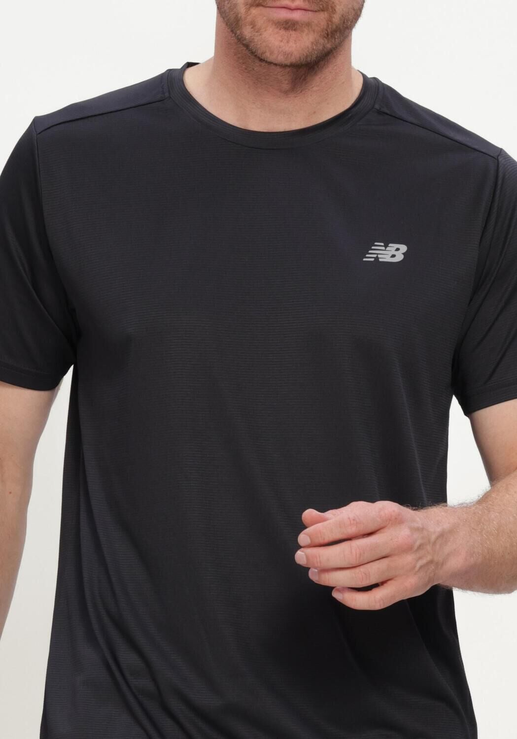 New Balance Heren Polo's & T-shirts Se Ss - Zwart, foto 4
