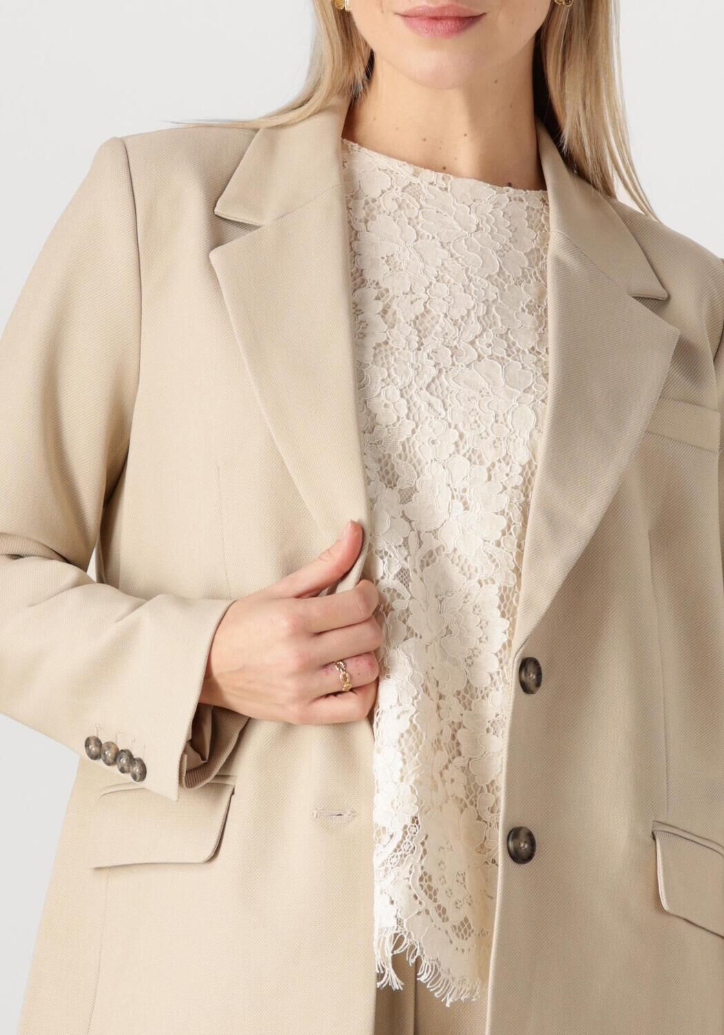 Y.A.S. Dames Blazers Yasreemaj Ls Blazer Noos Beige