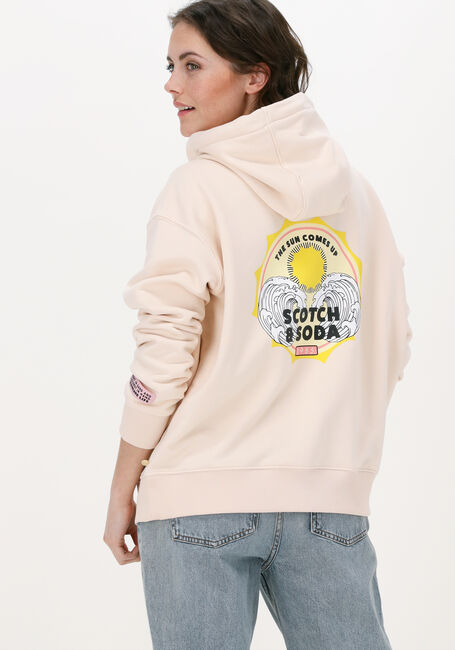 Lichtroze SCOTCH & SODA Sweater LOOSE-FIT HOODIE WITH GRAPHICS - large