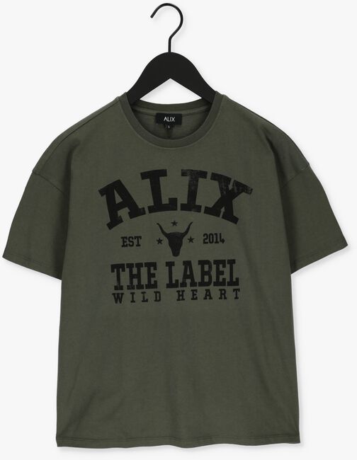 Groene ALIX THE LABEL T-shirt LADIES KNITTED ALIX T-SHIRT - large