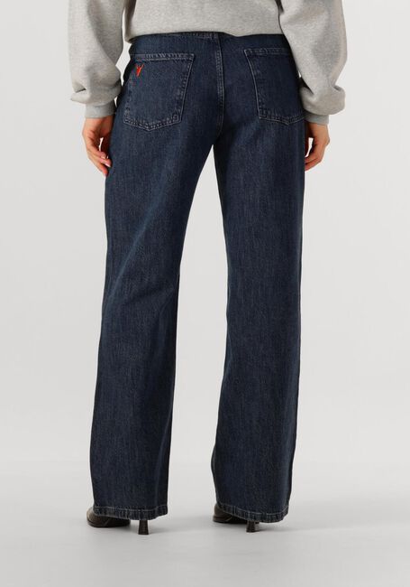 Donkerblauwe ALIX THE LABEL Wide jeans LADIES WOVEN INDIGO DENIM PANTS - large