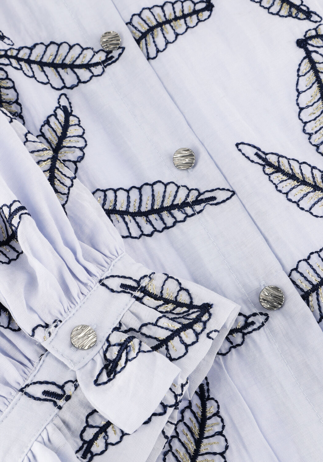 Blauwe NUKUS Blouses JENNA BLOUSE EMBROIDERY - large