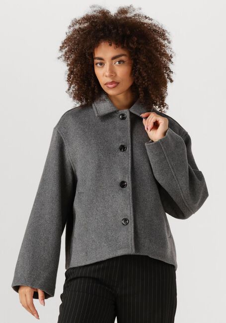 Grijze NEO NOIR Mantel HAMRA WOOL JACKET - large